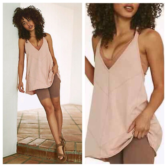 Free People Movement Tell Me About It tunic tank racerback with pockets size M - Picture 1 of 8